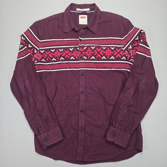 Levi's Other - Levis Modern Fit‎ Button Down Shirt Fair Isle Pattern Long Sleeve L